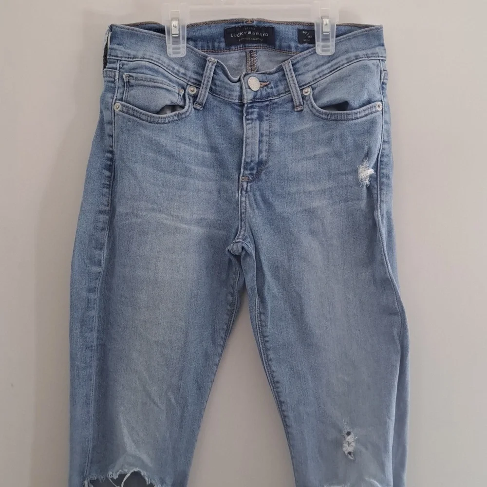Lucky Brand Disrressed Brooke Leggings Denim Jeans Size 00/24